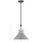 Nuvo Zelda 1-Light Pendant, E26 60W, Black, Gray Metal Shade, Faux Leather Straps 60/7646 - alternate 8
